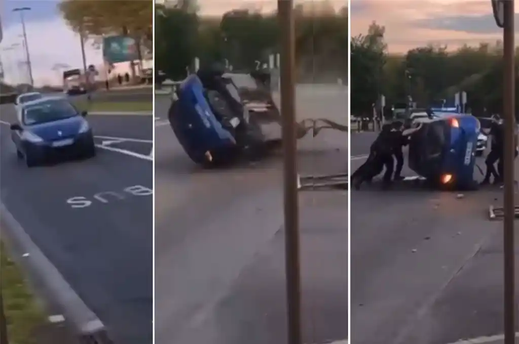 Torcy : Un chauffard refuse d'obtempérer et percute un poteau, sa voiture se renverse